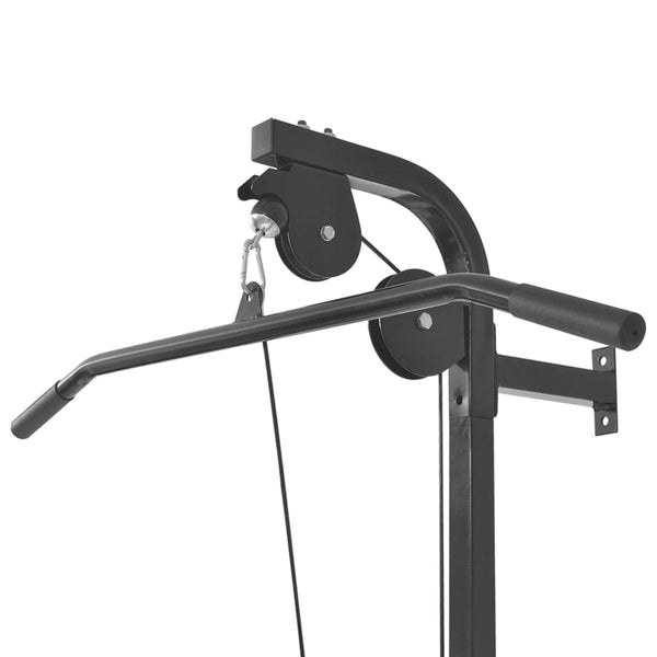 vidaXL Wall-Mounted Fitness Station with Barbell Dumbbell Set 60.5 kg