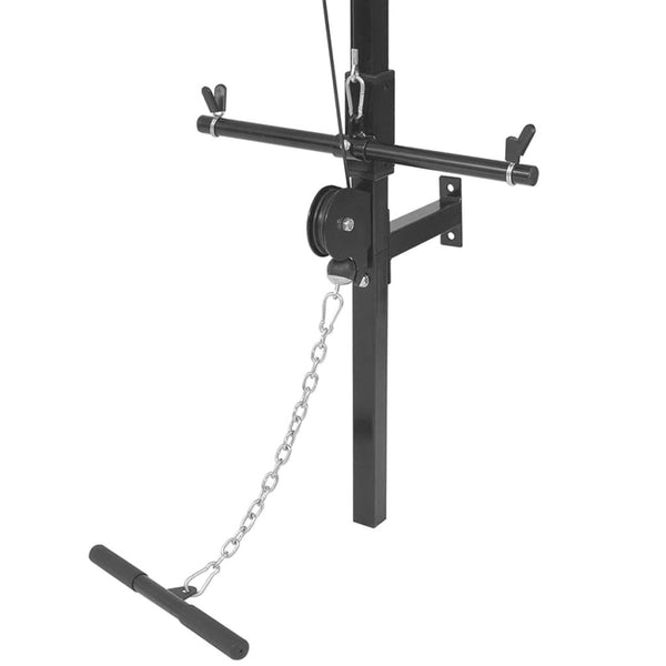 vidaXL Wall-Mounted Fitness Station with Barbell Dumbbell Set 60.5 kg