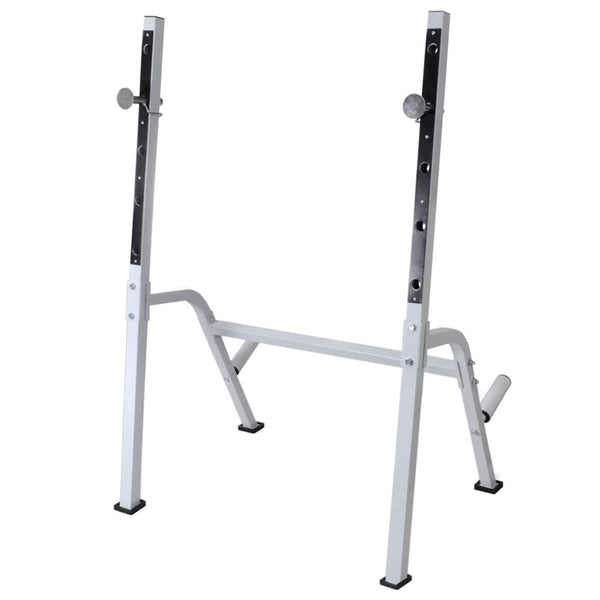 vidaXL Weight Bench with Rack, Barbell and Dumbbell Set 60.5 kg