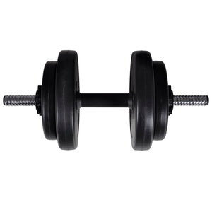vidaXL Weight Bench with Rack, Barbell and Dumbbell Set 60.5 kg