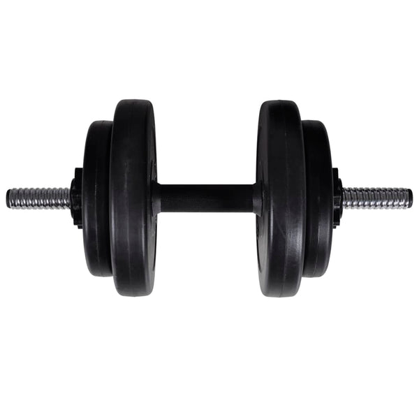 vidaXL Weight Bench with Rack, Barbell and Dumbbell Set 60.5 kg