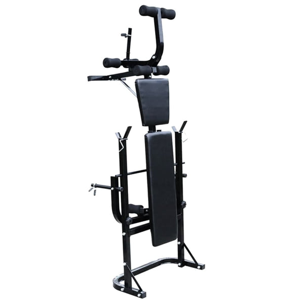 vidaXL Weight Bench with Storage, Barbell and Dumbbell Set 60.5 kg