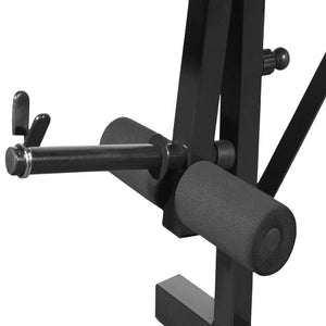 vidaXL Weight Bench with Storage, Barbell and Dumbbell Set 60.5 kg