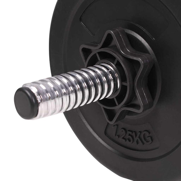 vidaXL Weight Bench with Rack, Barbell and Dumbbell Set 90 kg