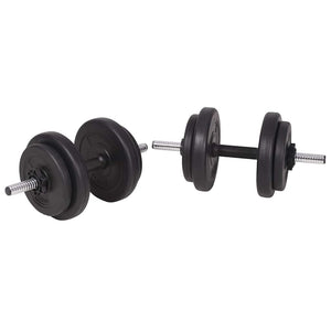 vidaXL Weight Bench with Rack, Barbell and Dumbbell Set 90 kg