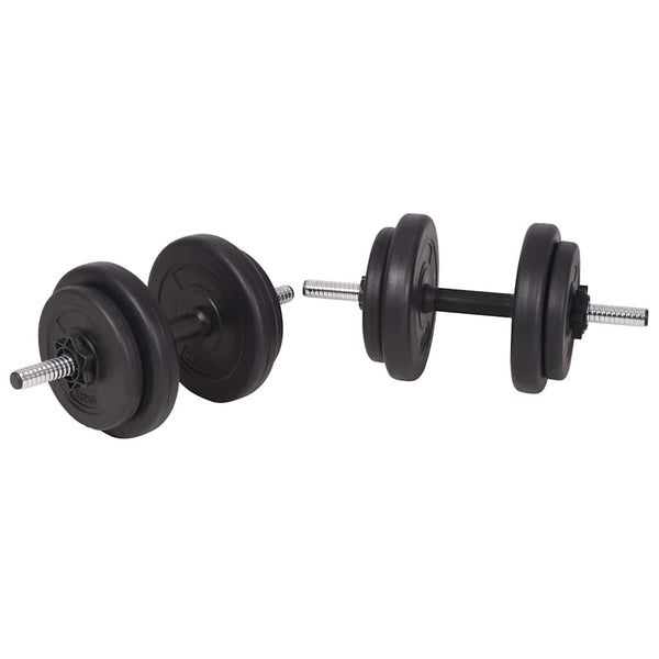 vidaXL Weight Bench with Rack, Barbell and Dumbbell Set 90 kg