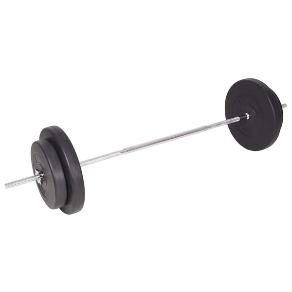 vidaXL Weight Bench with Rack, Barbell and Dumbbell Set 90 kg