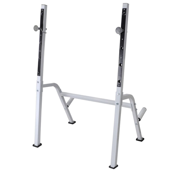 vidaXL Weight Bench with Rack, Barbell and Dumbbell Set 90 kg