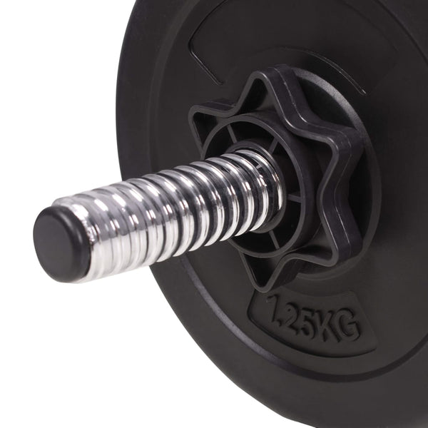 vidaXL Weight Bench with Rack, Barbell and Dumbbell Set 90 kg