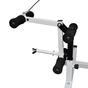 vidaXL Weight Bench with Rack, Barbell and Dumbbell Set 90 kg