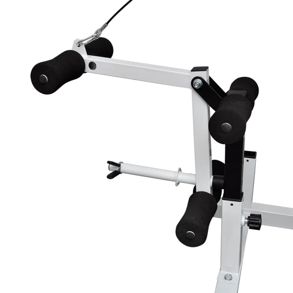 vidaXL Weight Bench with Rack, Barbell and Dumbbell Set 90 kg