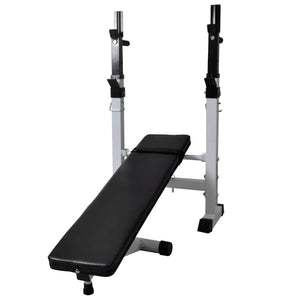 vidaXL Weight Bench with Rack, Barbell and Dumbbell Set 120 kg