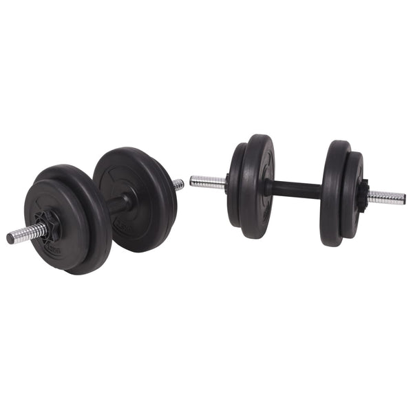 vidaXL Weight Bench with Rack, Barbell and Dumbbell Set 120 kg