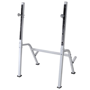 vidaXL Weight Bench with Rack, Barbell and Dumbbell Set 120 kg