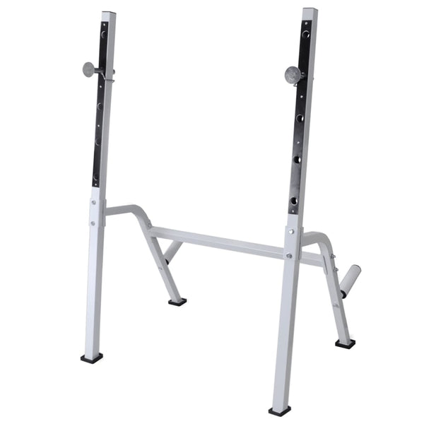 vidaXL Weight Bench with Rack, Barbell and Dumbbell Set 120 kg