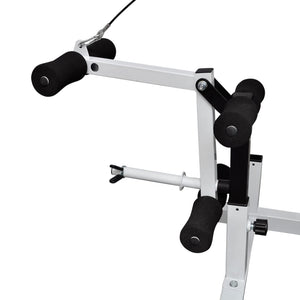 vidaXL Weight Bench with Rack, Barbell and Dumbbell Set 120 kg