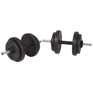 vidaXL Weight Bench with Rack, Barbell and Dumbbell Set 120 kg