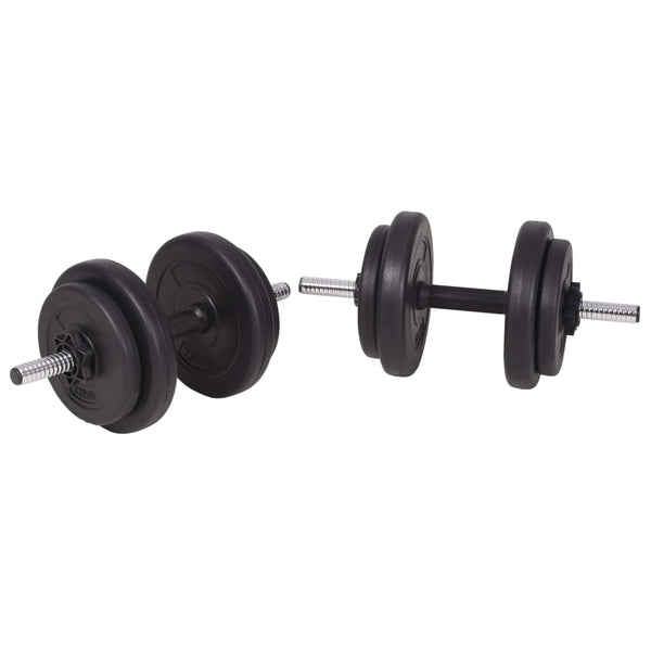 vidaXL Weight Bench with Rack, Barbell and Dumbbell Set 120 kg