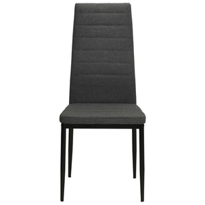 vidaXL Dining Chairs 6 pcs Dark Grey Fabric