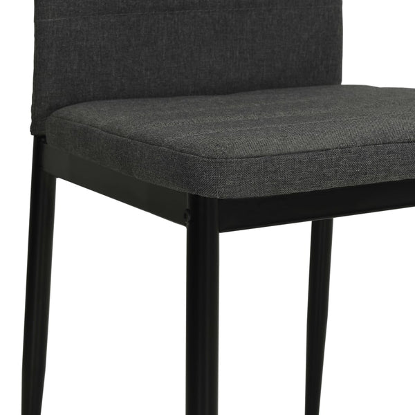 vidaXL Dining Chairs 6 pcs Dark Grey Fabric