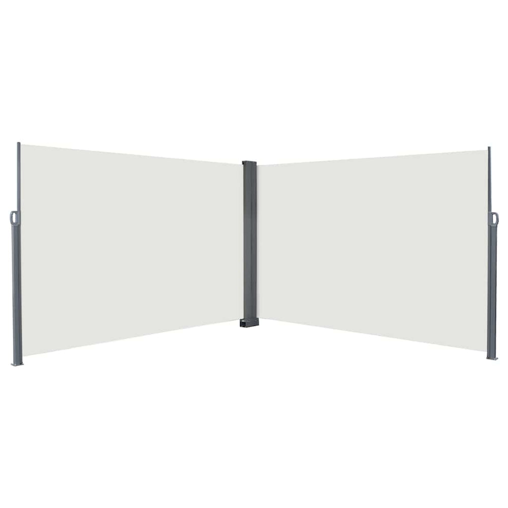 vidaXL Retractable Side Awning Cream 600 x 200 cm Metal