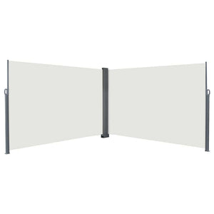 vidaXL Retractable Side Awning Cream 600 x 200 cm Metal