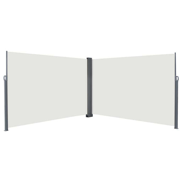 vidaXL Retractable Side Awning Cream 600 x 200 cm Metal