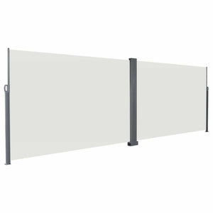 vidaXL Retractable Side Awning Cream 600 x 200 cm Metal