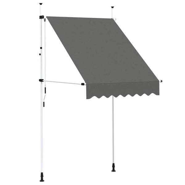 vidaXL Retractable Awning Manual 150 cm Anthracite