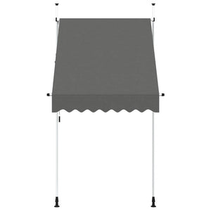 vidaXL Retractable Awning Manual 150 cm Anthracite