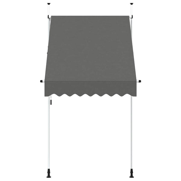 vidaXL Retractable Awning Manual 150 cm Anthracite