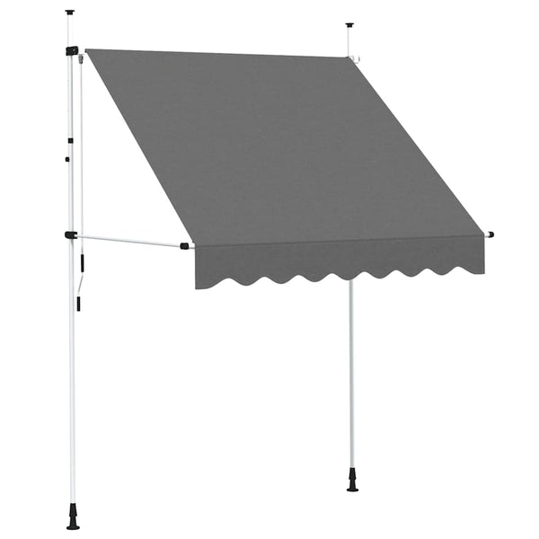 vidaXL Retractable Awning Manual 200 cm Anthracite