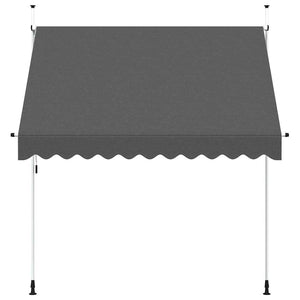 vidaXL Retractable Awning Manual 250 cm Anthracite
