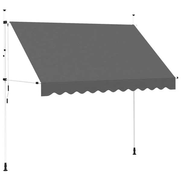 vidaXL Retractable Awning Manual 300 cm Anthracite