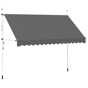 vidaXL Retractable Awning Manual 350 cm Anthracite