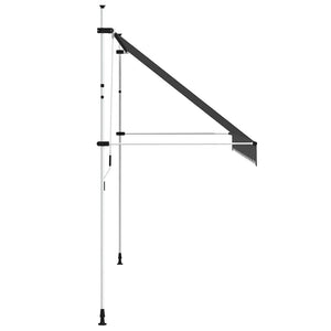 vidaXL Retractable Awning Manual 350 cm Anthracite