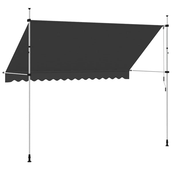 vidaXL Retractable Awning Manual 350 cm Anthracite