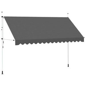 vidaXL Retractable Awning Manual 400 cm Anthracite