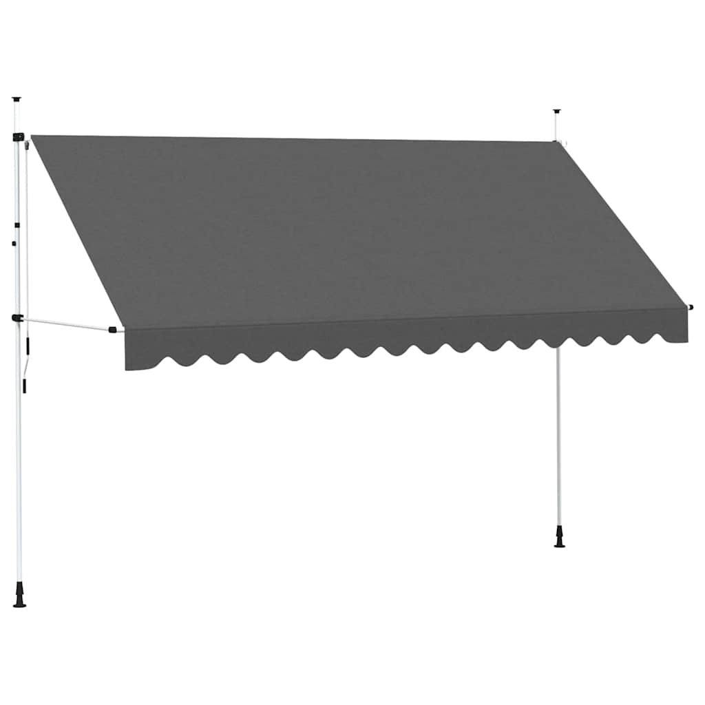 vidaXL Retractable Awning Manual 400 cm Anthracite