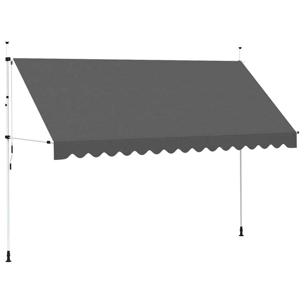 vidaXL Retractable Awning Manual 400 cm Anthracite