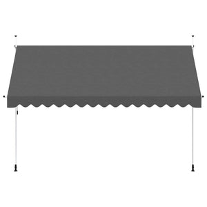 vidaXL Retractable Awning Manual 400 cm Anthracite