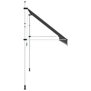 vidaXL Retractable Awning Manual 400 cm Anthracite