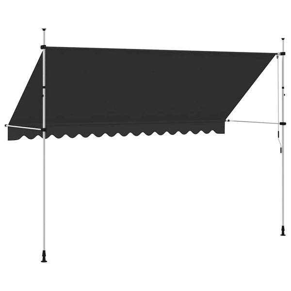vidaXL Retractable Awning Manual 400 cm Anthracite