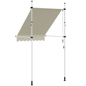 vidaXL Retractable Awning Manual 150 cm Cream