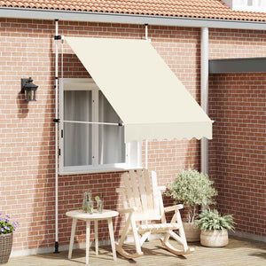 vidaXL Retractable Awning Manual 150 cm Cream