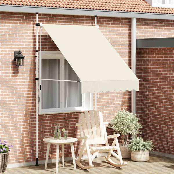 vidaXL Retractable Awning Manual 150 cm Cream