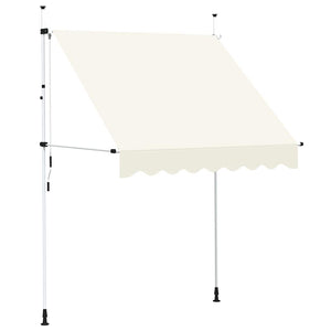 vidaXL Retractable Awning Manual 200 cm Cream