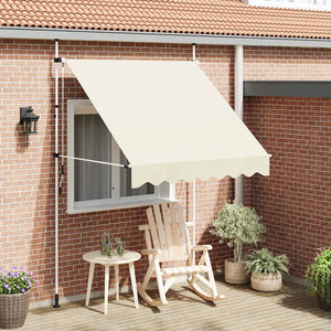 vidaXL Retractable Awning Manual 200 cm Cream