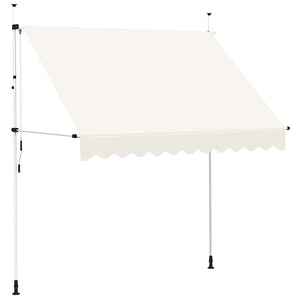 vidaXL Retractable Awning Manual 250 cm Cream