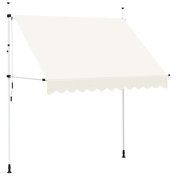 vidaXL Retractable Awning Manual 250 cm Cream